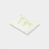 World Map Globe Country Atlas Post-it Klebezettel (angewinkelt)