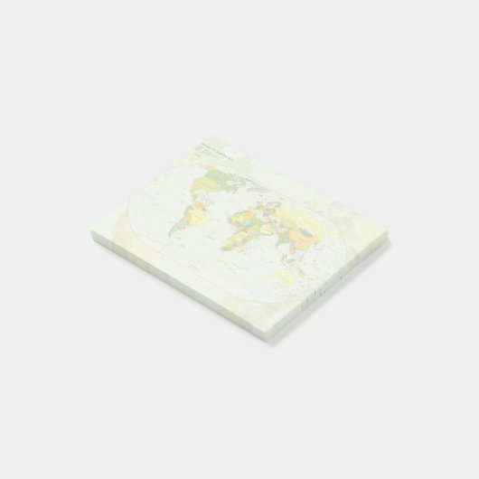 World Map Globe Country Atlas Post-it Klebezettel (angewinkelt)