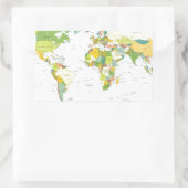 World Map Globe Country Atlas Rechteckiger Aufkleber (Tasche)