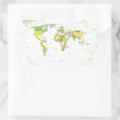 World Map Globe Country Atlas Rechteckiger Aufkleber (Tasche)