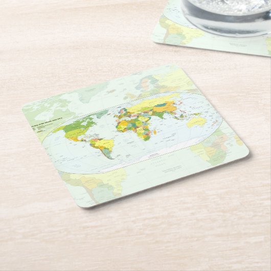 World Map Globe Country Atlas Rechteckiger Pappuntersetzer (angewinkelt)