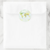 World Map Globe Country Atlas Runder Aufkleber (Tasche)