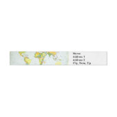 World Map Globe Country Atlas Rundum-Adressaufkleber (Person)