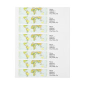 World Map Globe Country Atlas Rundum-Adressaufkleber (Bogen)