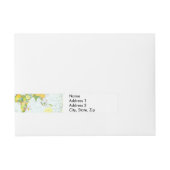 World Map Globe Country Atlas Rundum-Adressaufkleber (Vorderseite)