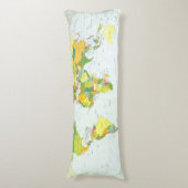 World Map Globe Country Atlas Seitenschläferkissen (Vorderseite Vertikal)