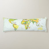 World Map Globe Country Atlas Seitenschläferkissen (Vorderseite)