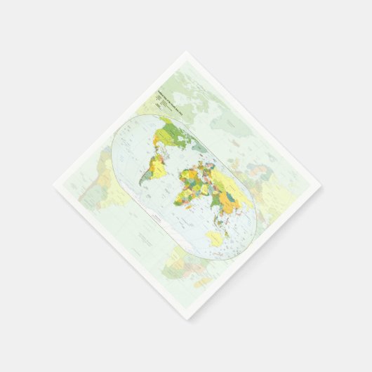 World Map Globe Country Atlas Serviette (Ecke)
