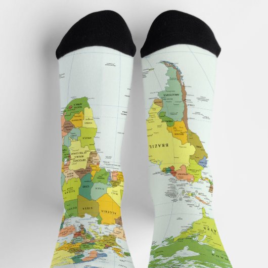 World Map Globe Country Atlas Socken (Oben)