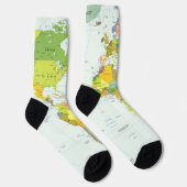 World Map Globe Country Atlas Socken (Rechts)