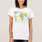 World Map Globe Country Atlas T-Shirt (Vorderseite)