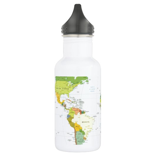 World Map Globe Country Atlas Trinkflasche (Links)