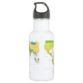 World Map Globe Country Atlas Trinkflasche (Rückseite)