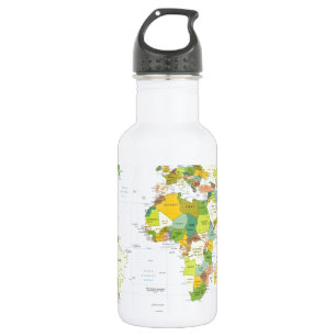 World Map Globe Country Atlas Trinkflasche