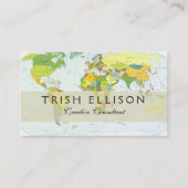 World Map Globe Country Atlas Visitenkarte (Vorderseite)