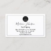 World Map Globe Map Reiseagentur Aqua Ocean Logo Visitenkarte (Rückseite)