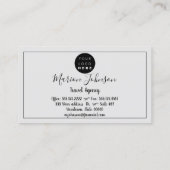 World Map Globe Map Reiseagentur Gold QR Grau Visitenkarte (Rückseite)