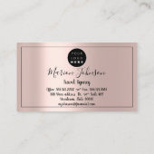 World Map Globe Map Reiseagentur Rose QRCODE Visitenkarte (Rückseite)