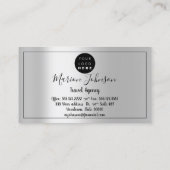 World Map Globe Map Reiseagentur Silver Gold Visitenkarte (Rückseite)