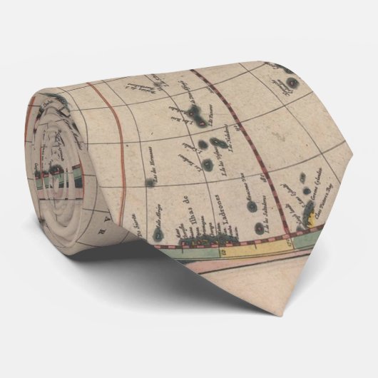 World Map Globe Reiseantik Krawatte (Gerollt)