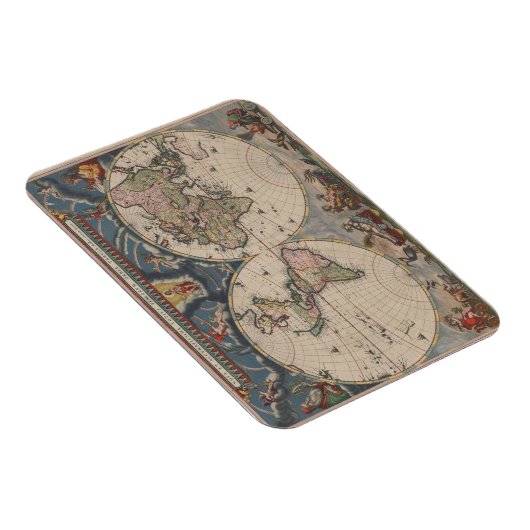 World Map Globe Reiseantik Magnet (Rechte Seite)