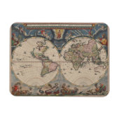 World Map Globe Reiseantik Magnet (Horizontal)