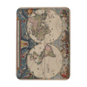 World Map Globe Reiseantik Magnet (Vertikal)