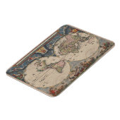 World Map Globe Reiseantik Magnet (Linke Seite)