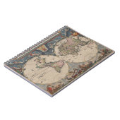 World Map Globe Reiseantik Notizblock (Linke Seite)