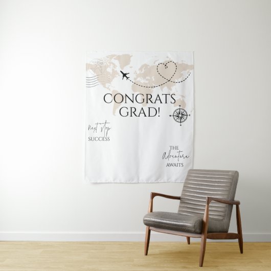 World Map Glückwunschs grad wanderlust Foto BACKDR Wandteppich (Beispiel)