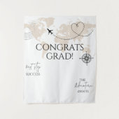 World Map Glückwunschs grad wanderlust Foto BACKDR Wandteppich (Vorderseite)