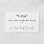 World Map Gold/Black Business Card 1 Visitenkarte (Rückseite)