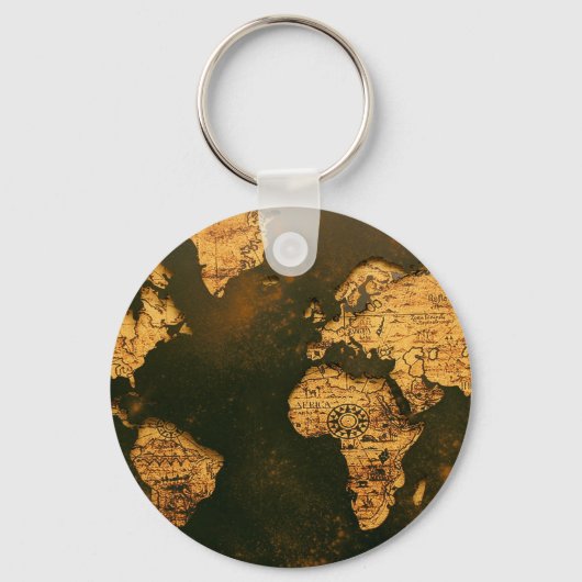World Map Illustration Schlüsselanhänger (Vorderseite)