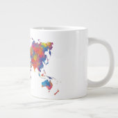 World map in watercolor Jumbo-Tasse (Rechts)