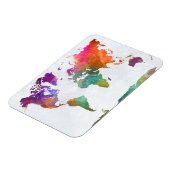 World Map In Watercolor Magnet (Linke Seite)