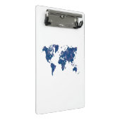 World map in watercolor mini klemmbrett (Schrägansicht)