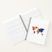 World map in watercolor notizblock (Innenseite)