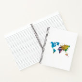 World map in watercolor notizblock (Innenseite)