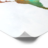World Map In Watercolor Poster (Ecke)