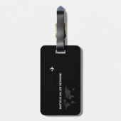 World Map International Travel Identifier Gepäckanhänger (Rückseite vertikal)