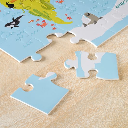 World Map Kids Cartoon Puzzle (Seite)