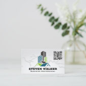 World Map | Kommerzielles Wohneigentum Visitenkarte (Stehend Vorderseite)