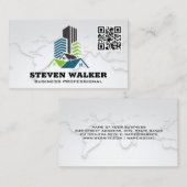 World Map | Kommerzielles Wohneigentum Visitenkarte (Vorne/Hinten)