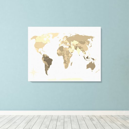 World Map Leinwanddruck (Insitu (Holzboden))