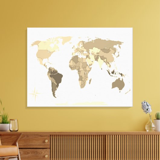 World Map Leinwanddruck (Insitu (Wohnzimmer))