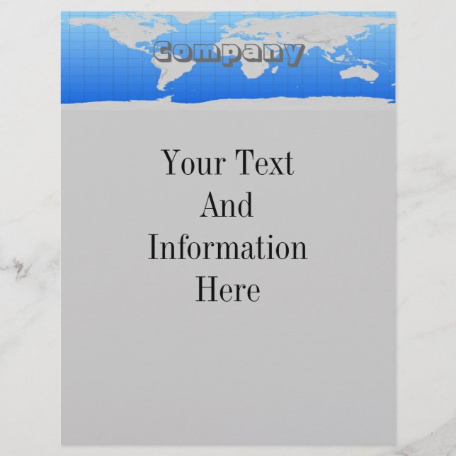 World Map Letterhead (Vorderseite)
