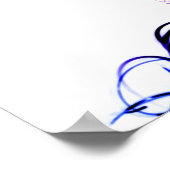 World Map Light Writing Poster (Ecke)