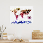 World Map Light Writing Poster (Küche)