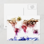 World Map Light Writing Postkarte (Vorne/Hinten)