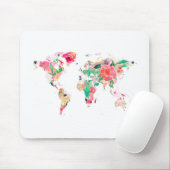 World Map Mouse Pad, rosa Mousepad (Mit Mouse)